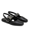 BAILARINAS PLANAS DE TERCIOPELO VANESA NEGRO PORRONET
