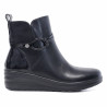 Botins Amarpies de dona negres amb falca i detall de sivella lateral