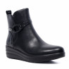 Botines Amarpies de mujer negros con cuña y detalle de hebilla lateral