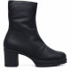 Botines tacón Redlove Astrid negros de piel con tacón ancho y plataforma - Querol online