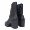 Botines tacón Redlove Astrid negros de piel con tacón ancho y plataforma