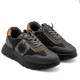 Zapatillas Mysoft Spruce de mujer negras y grises con detalles metalizados y plataforma - Querol online
