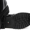 Botins Nero Giardini militars de pell negra per a dona amb cordons i sola track