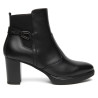 Botins de taló Nero Giardini de pell negra per a dona amb taló de bloc i detall de sivella
