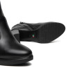 Botins de taló Nero Giardini de pell negra per a dona amb taló de bloc i detall de sivella