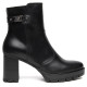 Botins Nero Giardini de pell negra per a dona amb taló de bloc de 8 cm i plataforma - Querol online