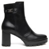 Botins Nero Giardini de pell negra per a dona amb taló de bloc de 8 cm i plataforma