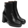 Botins Nero Giardini de pell negra per a dona amb taló de bloc de 8 cm i plataforma