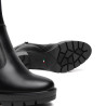 Botines Nero Giardini de piel negra para mujer con tacón de bloque de 8 cm y plataforma