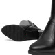 Botas tacón Nero Giardini altas de piel negra con tacón de 7 cm y caña elásti - Querol online