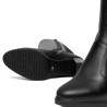Botas tacón Nero Giardini altas de piel negra con tacón de 7 cm y caña elásti