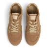 Sabatilles Pepe Jeans Daze de dona marrons de camussa amb acabat daurat