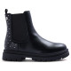 Botins Gioseppo de nena negres estil Chelsea amb elàstics laterals i tatxes - Querol online