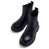 Botines Gioseppo de niña negros estilo Chelsea con elásticos laterales y tachuelas