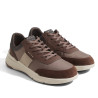 Sabates sport Geox d'home marró fosc amb detalls beix i sola esportiva