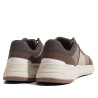 Zapatos sport Geox de hombre marrón oscuro con detalles beige y suela deportiva