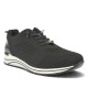 Zapatillas Treintas de mujer negras de tejido de punto con suela deportiva blanca - Querol online