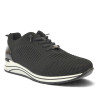 Zapatillas Treintas de mujer negras de tejido de punto con suela deportiva blanca