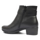 Botins plans Treintas negres amb taló ample, sivella decorativa i cremallera lateral - Querol online