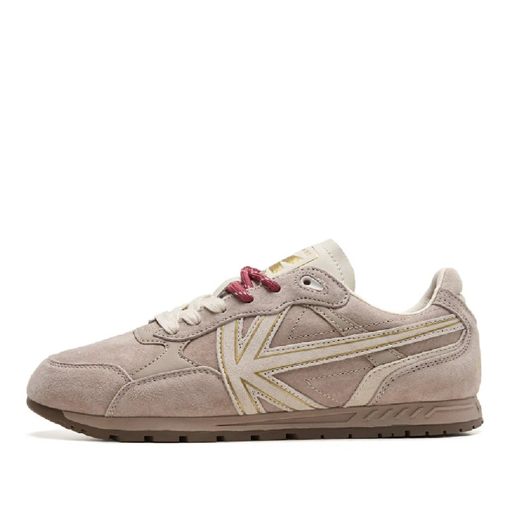Zapatillas KAOTIKO Seattle Earth de ante y tejido en tonos tierra con detalles dorados - Querol online