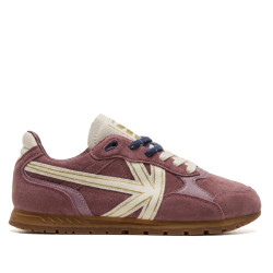 Sabatilles KAOTIKO Seattle Mauve de pell de serratge en color malva amb detalls crema i daurat - Querol online