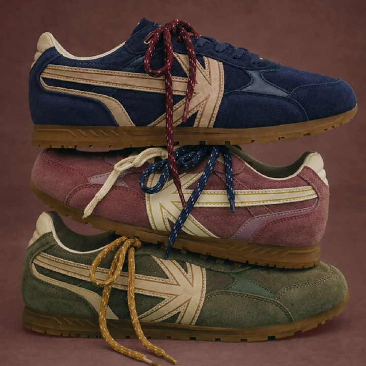 Zapatillas KAOTIKO Seattle Mauve de piel serraje en color malva con detalles crema y dorados - Querol online