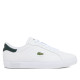 Zapatillas Lacoste Powercourt de hombre blancas de piel con detalles verde oscuro - Querol online