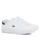 Zapatillas Lacoste Powercourt de hombre blancas de piel con detalles verde oscuro - Querol online