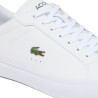 Zapatillas Lacoste Powercourt de hombre blancas de piel con detalles verde oscuro
