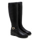 BOTAS ALTAS DE PIEL CON CREMALLERA JARA NEGRO PORRONET - Querol online