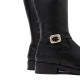 BOTAS ALTAS DE PIEL CON CREMALLERA JARA NEGRO PORRONET - Querol online