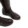 BOTAS ALTAS DE PIEL CON CREMALLERA JARA MOKA PORRONET