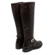 BOTAS ALTAS DE PIEL CON CREMALLERA JARA MOKA PORRONET - Querol online