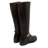 BOTAS ALTAS DE PIEL CON CREMALLERA JARA MOKA PORRONET