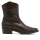 BOTINES DE PIEL CON CREMALLERA MARTA MOKA PORRONET - Querol online