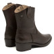 BOTINES DE PIEL CON CREMALLERA MARTA MOKA PORRONET - Querol online