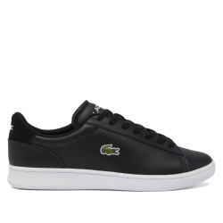 Zapatillas Lacoste Carnaby Set de hombre negras de piel con suela blanca - Querol online
