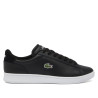 Zapatillas Lacoste Carnaby Set de hombre negras de piel con suela blanca