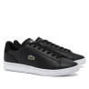 Zapatillas Lacoste Carnaby Set de hombre negras de piel con suela blanca