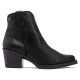 BOTINES COWBOY DE PIEL CON CREMALLERA NATALIA NEGRO PORRONET - Querol online