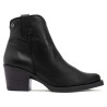 BOTINES COWBOY DE PIEL CON CREMALLERA NATALIA NEGRO PORRONET