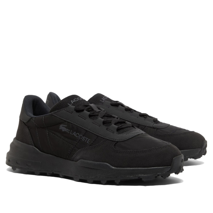 Zapatillas Lacoste Elite Active Evo negras con detalles de ante y suela deportiva - Querol online