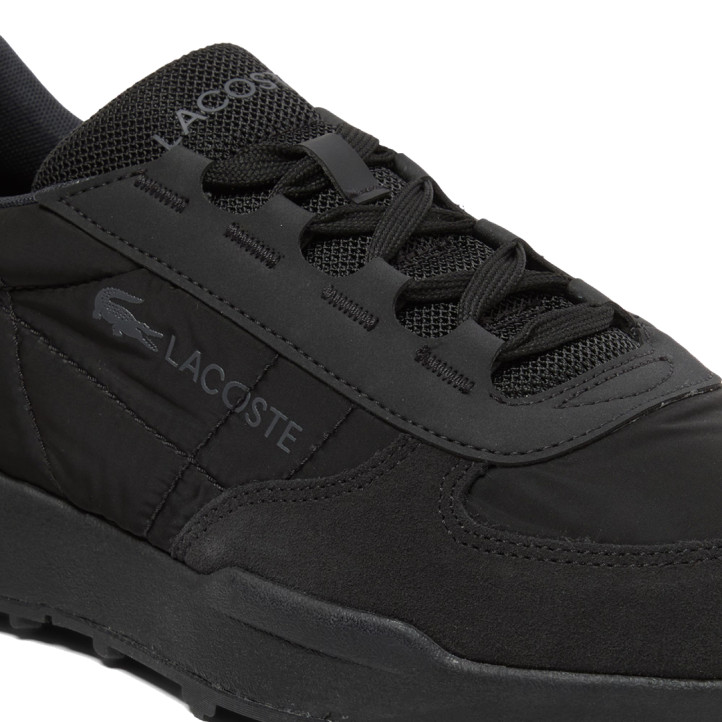 Zapatillas Lacoste Elite Active Evo negras con detalles de ante y suela deportiva - Querol online