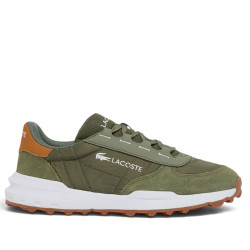 Sabatilles Lacoste Elite Active Evo verdes amb detalls de camussa i sola caramel - Querol online