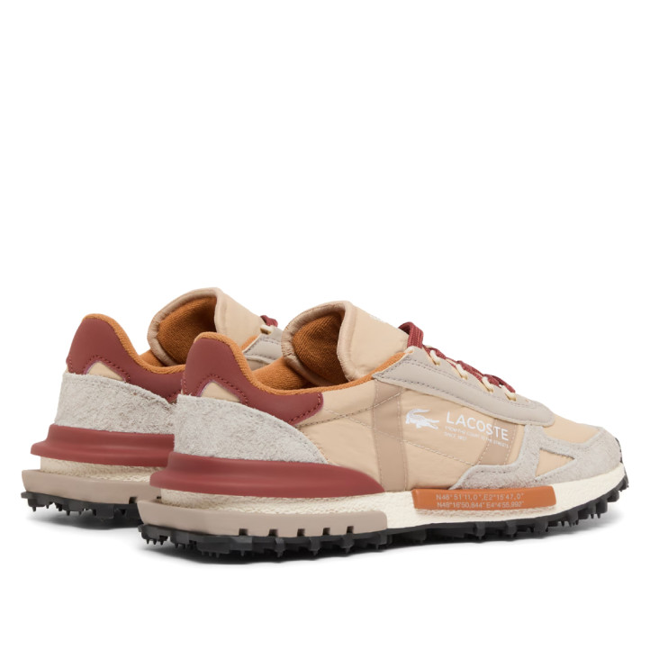Sabatilles Lacoste Elite Active d'home beix amb camussa i detalls bordeus - Querol online