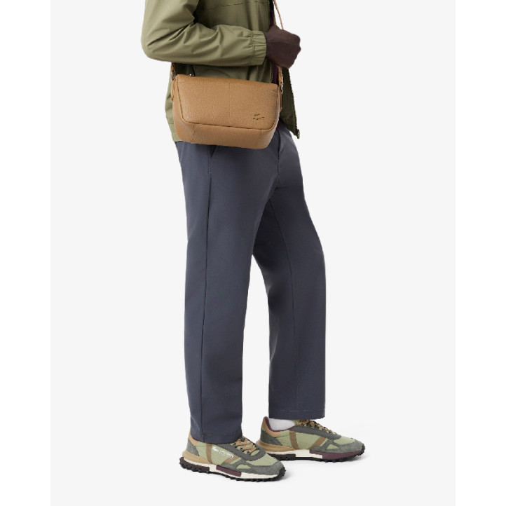 Zapatillas Lacoste Elite Active de hombre verde oliva con ante gris y detalles beige - Querol online