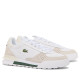 Zapatillas Lacoste Slam Break de hombre blancas de piel y ante beige con detalles verdes - Querol online