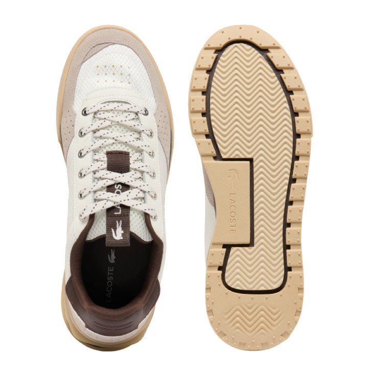 Sabatilles Lacoste Slam Break d'home blanques de teixit ripstop i camussa beix amb detalls mar - Querol online
