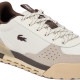 Zapatillas Lacoste Slam Break de hombre blancas de tejido ripstop y ante beige con detalles - Querol online