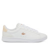 Zapatillas Lacoste Carnaby Set infantiles blancas con detalles en oro rosa